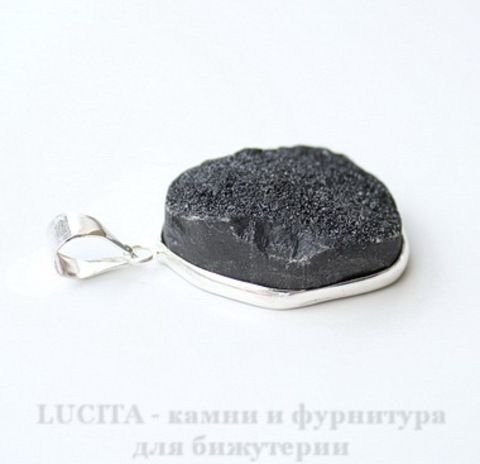 Подвеска Кварц в рамке (цвет - античное серебро) 33,7х23х11 мм №37 ()