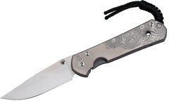 Фото Складной нож Chris Reeve Large Sebenza 21 Computer Generated Graphic Raindrop, сталь CPM-S35VN, рукоять титан