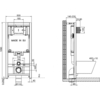 Jacob Delafon Elite E21742RU-00 Инсталляция с унитазом, сиденьем и клавишей (хром)