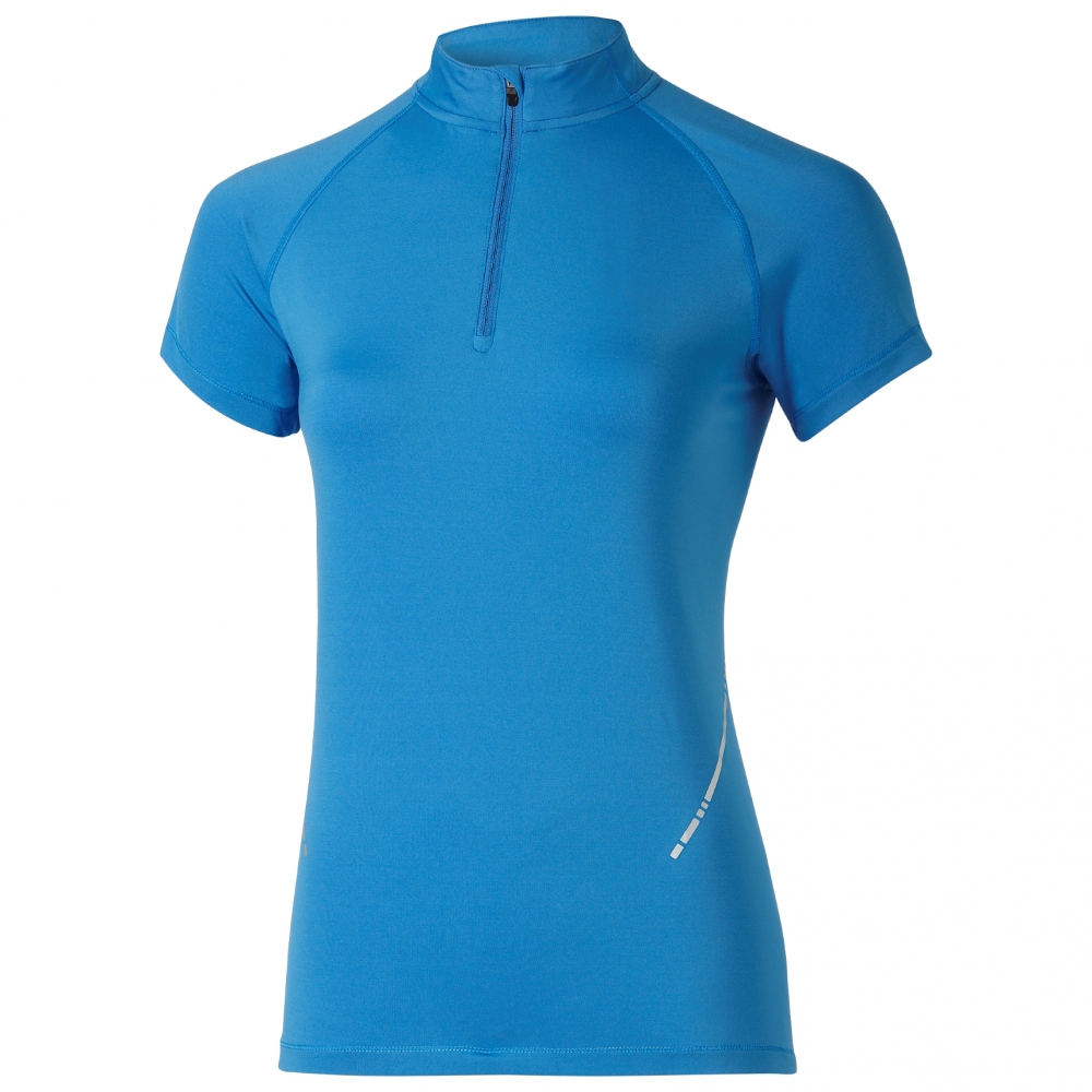 Asics SS 1/2 Zip Top футболка для бега женская синяя