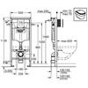 GROHE 38811KF0 Инсталляция для подвесного унитаза с клавишей, черная матовая
