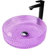 Abber Glass AK2301P Раковина накладная стеклянная, цвет: фиолетовый