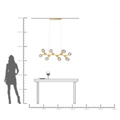 Светильник подвесной Atomic Balls Brass 190cm