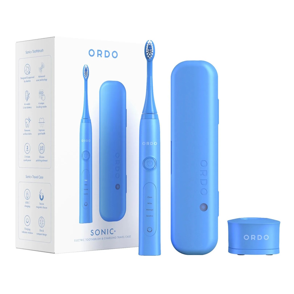Набор Электрическая зубная щетка ORDO Sonic+, тип SP2000 и Зарядный футляр, Arctic Blue