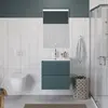 BelBagno UNO-700-2C-SO-AO База под раковину подвесная с фрезерованными ручками по всей длине фасада с двумя выкатн. ящ., Голубой Матовый, 700x455x608