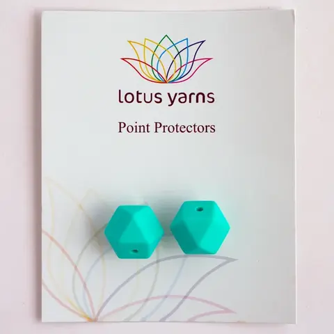 Заглушки для спиц Lotus Yarns Шестигранник тиффани, 1 пара