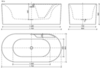 Sancos Omega FB16 Ванна акриловая отдельностоящая, 170x80, цвет: белый