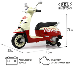 Детский электроскутер Vespa Z222ZZ
