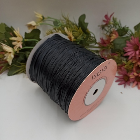 Рафия ISPIE 250 м  Black матовый 7492601