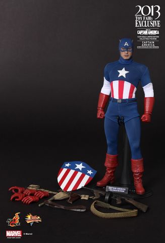 Фигурка Капитан Америка Звездно-полосатый флаг из фильма Первый мститель Hot Toys 1/6