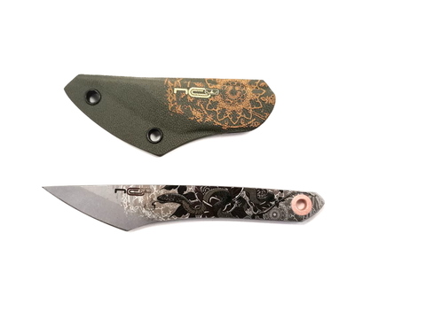 Нож Киридаши KOI Змея, символ 2025, сталь AUS-8, Green, N.C.Custom