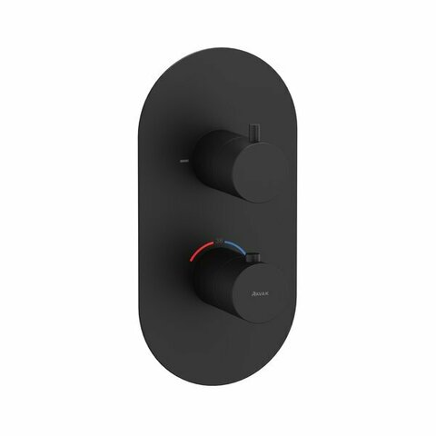 Ravak X070286 Смеситель скрытого монтажа ES 063.20BLM.O2 ЧЕРНЫЙ МАТОВЫЙ (2 вывода) + нужен RB 07C.50 (X070232)
