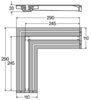 Viega Advantix Vario 708924 Угловой соединительный элемент 90° 290 x 290 мм, модель 4965.14