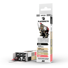 Набор Акриловых маркеров с кистью Playmarkers set - Skeletons & Zombies