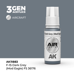 Акриловая краска AK Interactive F-15 Dark Grey (Mod Eagle) FS 36176 3GEN AIR, 18мл