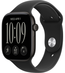 Apple Watch Series 12 46mm Black Aluminum Case with Sport Band Black (S/M)
