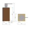 Decor Walther Wood 0926385 Дозатор жидкого мыла, цвет: темный ясень