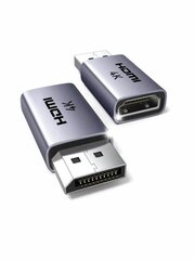 Кабель UGREEN DP130 (55935) DisplayPort to HDMI 4K Adapter 2pcs - Gray