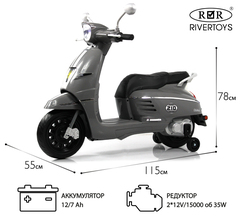 Детский электроскутер Vespa Z222ZZ