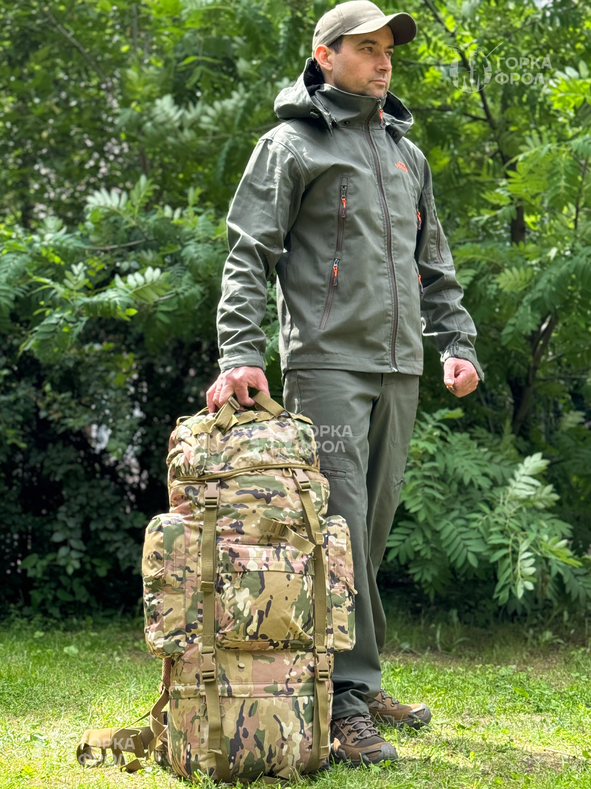 Рюкзак тактический Grizzly 75 л Cordura 500D Мультикам