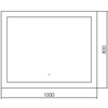 Abber See AG6107SL-1.0 Зеркало с подсветкой, сенсорный выключатель, диммер, цвет: белый
