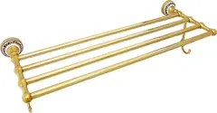 Fixsen Bogema Gold FX-78515G Полка для полотенец, цвет: золото, белый фото