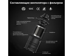 Канальный вентилятор со встроенным угольным фильтром HULK 100 мм (205-395 м3/ч) 24W