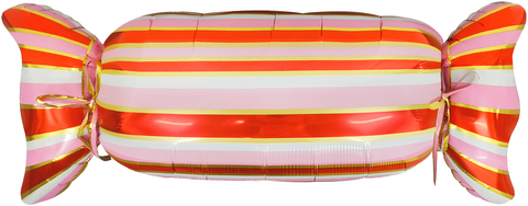 Шар К Фигура, Конфета, Полоски, Розовый/Красный, 41''/104 см, 1 шт. (в упаковке)