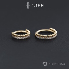 Кликер Delia Crystal PVD Yellow 1.2мм