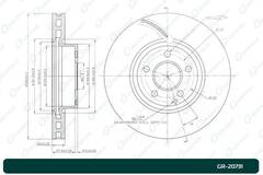 Диск тормозной вентилируемый G-brake  GR-20731