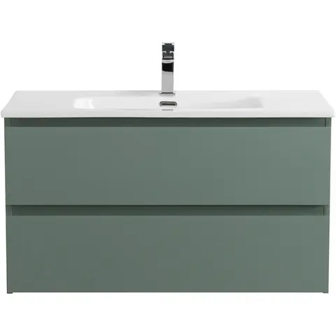 BelBagno KRAFT-900-2C-SO-VO База под раковину подвесная с фрезерованными ручками по всей длине фасада с двумя выкатн. ящ., Еловый Мат., 900x455x500