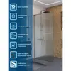 BelBagno UNO-L-1-TB-100-FL-GM Душевая перегородка универсальная с односторонним входом, стекло рифлёное, профиль Оружейная сталь, 1000x2000 мм