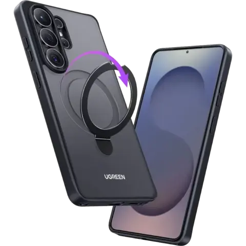 Чехол UGREEN CA334 (85443) Magnetic с кольцом Samsung GalaxyS26 Ultra, черный
