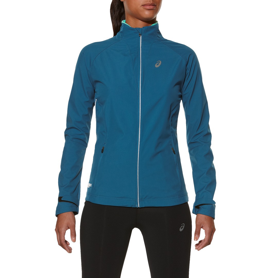 Куртка женская Asics Windstopper (синяя) - 2