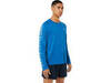 Asics Katakana Ls футболка с длинным рукавом мужская голубая - 1
