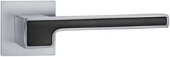 Ручки дверные алюминиевые V91L-2/BL SL (матовый хром/черный)