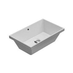 Globo Forty3 FO056BI Раковина,550x340x170, тип установки-накладной (настольный), отверстия для смесителя-отсутствуют, с переливом, материал-керамика, цвет-белый фото