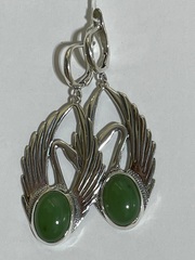 Лебедь (серьги  из серебра)