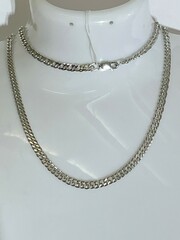 Двойной ромб 0,45 (серебряная цепочка)