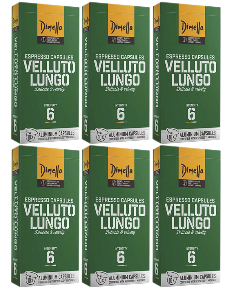 Dimello Кофе в капсулах Velluto Lungo 10 шт. - 6 уп.
