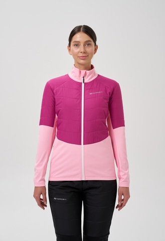 Женская куртка для лыж и бега зимой Nordski Hybrid Pro 2.0 candy pink-fuchsia