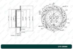 Диск тормозной перфорированный G-brake GFR-01898R правый