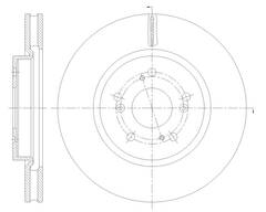 Диск тормозной вентилируемый G-brake  GR-20783