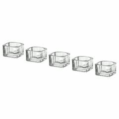 Набор подсвечников IKEA GLASIG (ГЛАСИГ), Стеклянный, 5x5 см, 5 шт