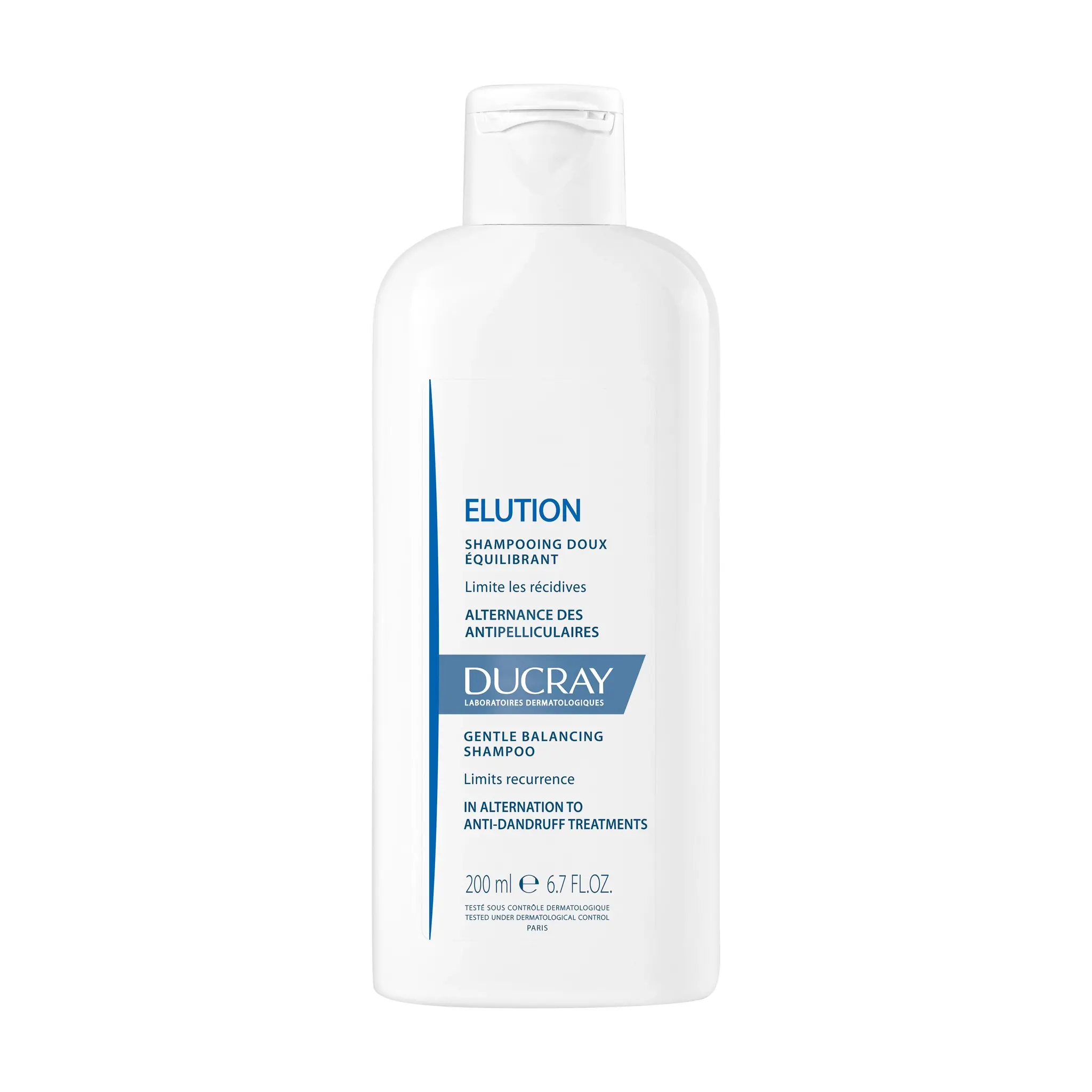 Мягкий Балансирующий Шампунь для поддержания лечения перхоти Ducray ELUTION 200мл