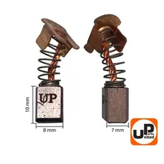 Щетка графитовая UNITED PARTS для MAKITA СВ-430 (аналог 191971-3) 7х8х10мм (90-0711)