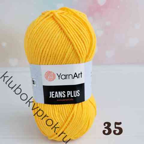 YARNART JEANS PLUS 35, Желтый