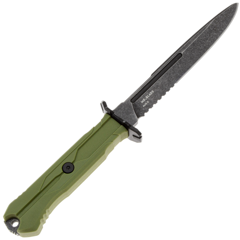 Нож Mr.Blade Leshiy с серрейтором, AUS-8 BSW, Elastron OD, MB390-BSW/OD-SERR