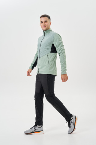 Мужской костюм для лыж и бега зимой Nordski Hybrid Pro 2.0 ice mint-black