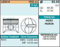 Поршень двигателя TEIKIN 44263 STD (4шт/упак)
